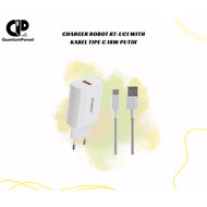 Robot Charger RT-UC1 with Data Cable USB to Type C 18 W White