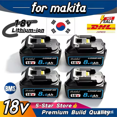 Generic Fast Charging Rechargeable Lithium Ion Battery for Makita 18V 8Ah Battery Compatible with DT