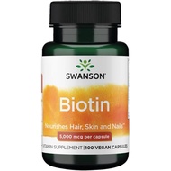Swanson Biotin Vitamin B7 5000 mcg 100 Kapsul