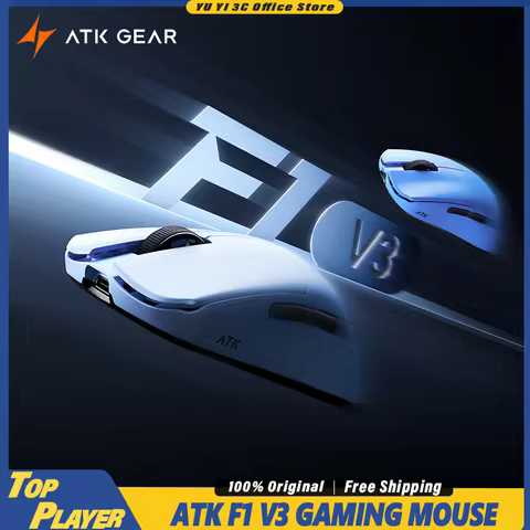 ATK GEAR Wireless Gaming Mouse F1 V3 Ultimate 37g Ultra Lightweight Ergonomic Wired Dual 8K Black 39