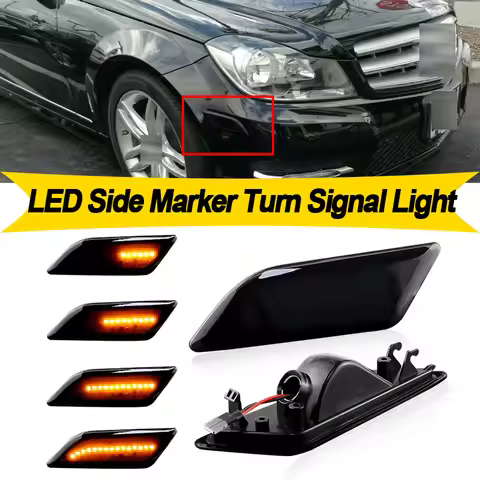 2PCS LED Turn Signal Side Marker Lamp Indicator Blinker Light For BENZ C-Class W204 C180 C200 C250 C