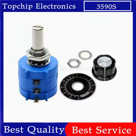 1set 3590S 10K Multiturn Adjustable Potentiometer kit Wirewound Resistor 2W 3590S-2-103L 500 1K 2K 5