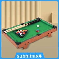 [ Kids Pool Table Set Billiard Cues Practical Interaction Toys Wood Game Toy for