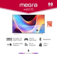 Megra QLED TV 98 Inch / 85 Inch QLED Smart TV 4K UHD TV Bluetooth 5G AI Voice Control webOS Smart Te