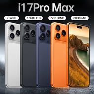 I17 Pro 5G  7.3inch Max Smartphone 8GB+256GB 8000mAh Cellphone Android 15 Alarm Clock Android Phone