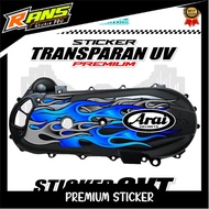 CVT BLOCK STICKER - MOTORCYCLE VARIATION STICKER CVT BLOCK ARAI TRANSPARENT MOTORCYCLE POLE LINE - C