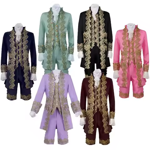 Medieval Vintage Jacket Prince Dress Gorgeous Palace Style Embroidered Lace Noble Formal Dress Stage