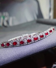 精品無燒鴿血紅手鍊6克拉(祖母綠.藍寶石.紅寶石.碧璽.尖晶石)