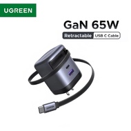 UGREEN 65W GaN Charger With Retractable USB C Cable PD Fast Charger