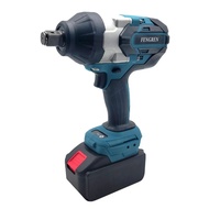 Industrial  1300Nm Lithium Battery Brushless  Electric Impact Wrench With Plastic Tool Bag