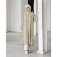 Mistyvori Aziza preloved khaki tunic, Eid clothes, modern elegant Eid gamis, Eid tunic gamis