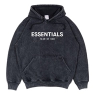 KATUN ESSENTIALS Washed Hoodie Pullover Unisex Sandwash Black MLXL.XXL Thick Plecce Cotton Original 