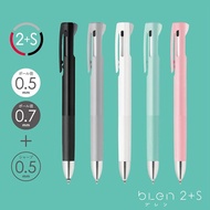 ZEBRA BLEN 2+S Low Center Of Gravity Two-Color Multi-Function Ballpoint Pen 0.5 Total 5 Colors (B2SA