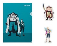 BANDAI - One Piece 海賊王 海賊團 白鬍子海賊團 老爹和兒子們 一番賞 I賞 透明資料夾＆貼紙套裝- 愛德華·紐歌特 馬爾高[平行進口]