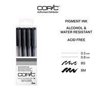 Copic Multiliner 4pc Set - Broad Black Copic Marker