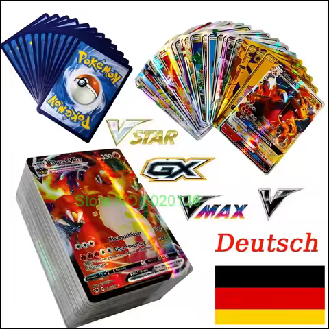 Deutsch Pokemon Cards in German Vstar Vmax GX Limited Shiny Rainbow Arceus Pikachu Charizard Hologra