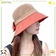 NEXTSG Bucket Hat Summer UV Protection Panama Hat Foldable Sunshade Hat