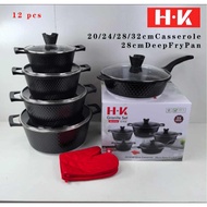 HK Granite casserole set XZ 12 pieces 20,24,28,28,32 CM