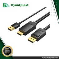 Vention Cable HDMI-A Male to DP Male 4K 60Hz Gold-Plated (1.5-Meters ABJBG/2-Meters ABJBH)