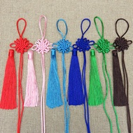 6-Plate Small Chinese Knot Car Pendant Lanyard Handmade Gift Semi-finished Product Tassel Ear Pendan