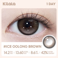 Kilala Kính áp tròng nâu tự nhiên Kính áp tròng màu 1 ngày DIA 14.2mm Yellow Peach Brown/Ebony Brown