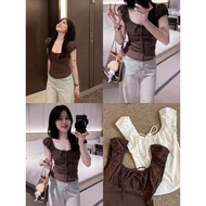 Cute Brown and White Baby Form Blouse Type 1 Blouse 80065