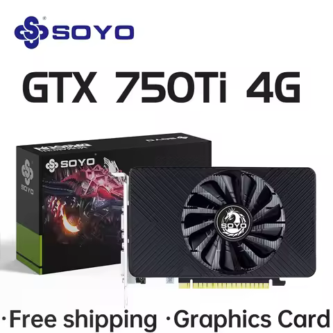 2025 Graphics Card NVIDIA GPU GTX 750Ti 4G GDDR5 128Bit 28nm PCI-E 3.0 Gaming Video Cards Desktop Co