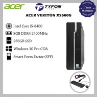 Acer Veriton X2660G SFF i5-8400 8GB DDR4 RAM 256GB SSD Win 10 Pro Desktop PC Computer (Refurbished)