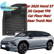 For Honda S7 2025 Black TPE Car Floor Mat / Rear Trunk Mat  All-Weather Non-Slip Eco-Friendly Car Ac