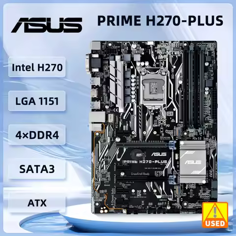 ASUS PRIME H270-PLUS Motherboard Intel H270 LGA 1151 DDR4 64GB support Core i3-6100 7300 i5-6400 i5-