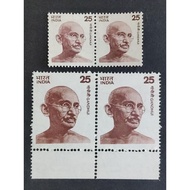 India 1976 Gandhi & 1978 Gandhi Single Issue Block Of 2 - 4pcs MNH Stamps /Setem