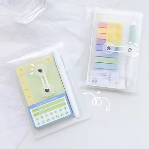 2pcs Mini Transparent File Folder 11*15cm A6 Storage Bag Case for Memo Notes Stickers Documents Wate