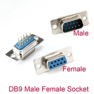 10Pcs/2pcs  DB-9 Connector Pin Plug-in Board Socket DP9 D-SUB Male and Female RS232 Serial Welded Pl