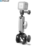 PULUZ ตัวยึดกล้อง PU867B อะลูมินัมอัลลอยอะแดปเตอร์มีมือจับขี่จักรยานยึดน้ำหนักได้2กก./4.4lbs พร้อมหั