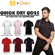 【QD25】 Microfiber Collar Jersey QUICK DRY Shirt QD2500/QD2502/QD2505/QD2506/QD2514/QD2501 OREN SPORT