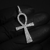 Wbj 滿鑲嵌安卡十字架吊墜項鍊 小