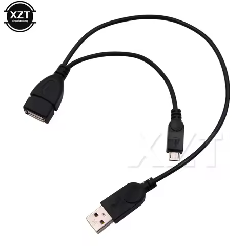 NEW OTG Host Power Splitter Y Cable Micro USB Male to USB A Male &Female Adapter Cable for SAMSUNG/S