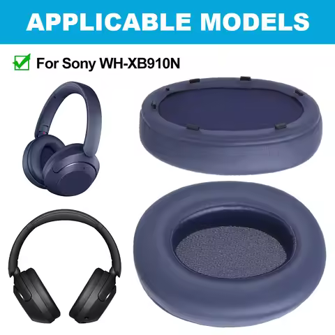 Replacement Headset EarPads Protein Leather Ear Cups Cover Memory Foam Ear Pads Earmuff for Sony WH-