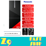 Panasonic Refrigerator (465L) ECONAVI Inverter Bottom Freezer Fridge NR-BX471WGKM