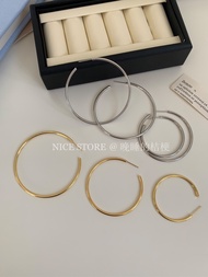 Big Ear Hoop Plain Hoop Temperament Ear Hoop 2025 New Hot Style Earrings Hoop Earrings