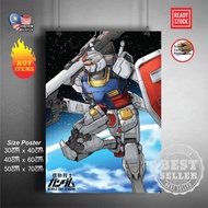 (Ready Stock) Mobile suit Gundam 144 RX-78-2 / RX78-2 / RX78 2 Gundam wall poster sticker deco poste