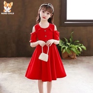NONO Children'S Fashion High Quality  Baby Girl Korean Dress For Kids Girl Casual Clothes To 4 To 5 