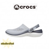 Crocs LiteRide รองเท้ากีฬาชายและหญิง รองเท้าแตะ light gray รองเท้าลำลอง 206708-0DT