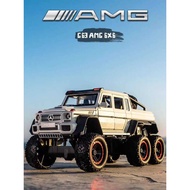 Benz G63 Alloy Car Model 6X6 Pickup Off-Road Vehicle Shock Absorber Sound Light Car Model Boy Childr