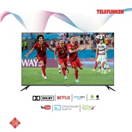 ทีวี TELEFUNKEN TV LED TV JU43DS700S (N28) ทีวี 43 นิ้ว inch Smart TV HD Youtube