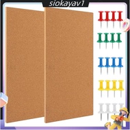 Cork Board Bulletin Board, Small Rectangular Pin Board for Wall, Self-Adhesive Cork Board for Office