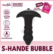 Midoko Hinako "Bubble" Vibrator Butt Anal Plug Sex Toy for Men and Women Black