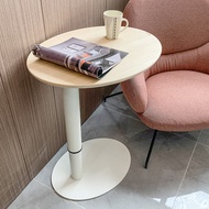 GEPA简约现代沙发边几意式轻奢角几小户型茶几可升降圆形吧台小桌子 枫木色白架
