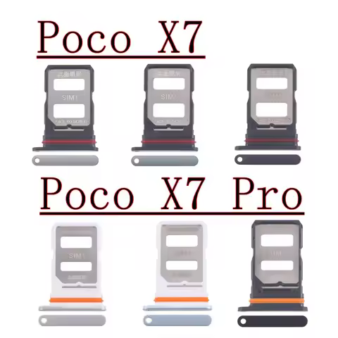 Sim Card Tray Reader For Xiaomi Poco X7 Pro PocoX7Pro Micro SD Card Holder SIM Card Slot Adapter Con