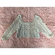 Crop Top Knitting Work 20 Colors Faded Jeans White And Variegated Omo Chest Size 34-40 Second Hand